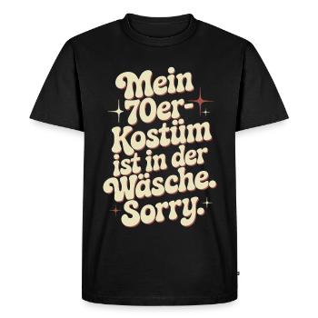 Costume Is In The Lingerie Années 70 Fête Années 70 - T-shirt Premium bio Homme - noir - Devant - Nico (187cm)