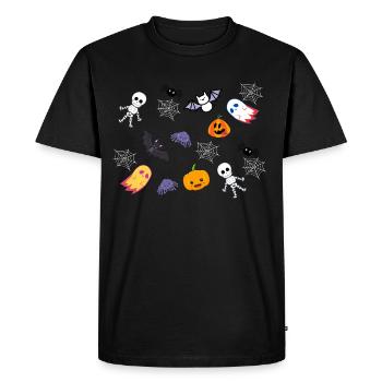 Halloween Crew - Men's Premium Organic T-Shirt - black - Front - Nico (187cm)