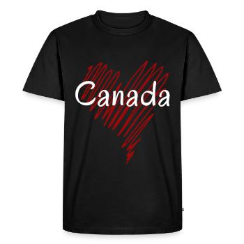 I love Canada, Canadian pride - Men's Premium Organic T-Shirt - black - Front - Nico (187cm)