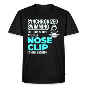 Pince-nez tendance pour la natation synchronisée - T-shirt Premium bio Homme - noir - Devant - Nico (187cm)
