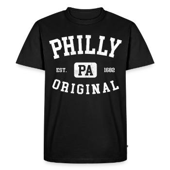 Philly Original Vintage America USA Philadelphie - T-shirt Premium bio Homme - noir - Devant - Nico (187cm)