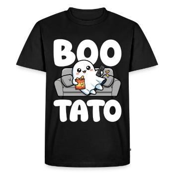 BOO-TATO - GHOST HALLOWEEN - Men's Premium Organic T-Shirt - black - Front - Nico (187cm)