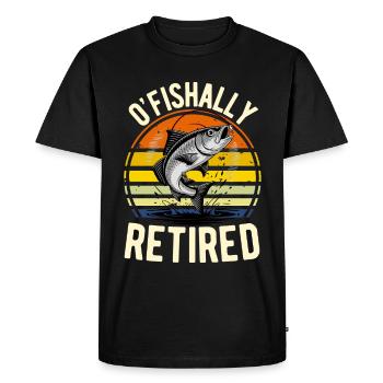O-Fish-Ally Retired for fisherman fishing retired - T-shirt Premium bio Homme - noir - Devant - Nico (187cm)