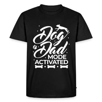Mode père chien activé - T-shirt Premium bio Homme - noir - Devant - Nico (187cm)