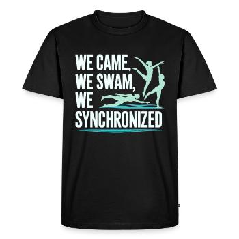 We Came We Swam We Synchronized Swimming Design - Men's Premium Organic T-Shirt - black - Front - Nico (187cm)