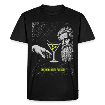 Classical Genius Margarita Design - Men's Premium Organic T-Shirt - black - Front - Nico (187cm)