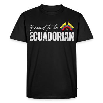 Ecuadorian pride, Ecuadorian flag - Men's Premium Organic T-Shirt - black - Front - Nico (187cm)