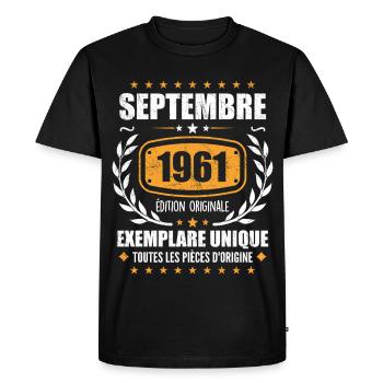 September 1961 Unique copy - September 1961 - Men's Premium Organic T-Shirt - black - Front - Nico (187cm)