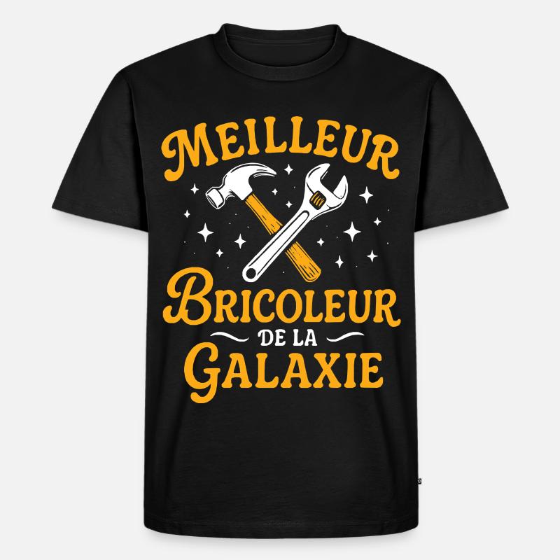 Bester Tüftler der Galaxis - Männer Premium Bio T-Shirt - Schwarz