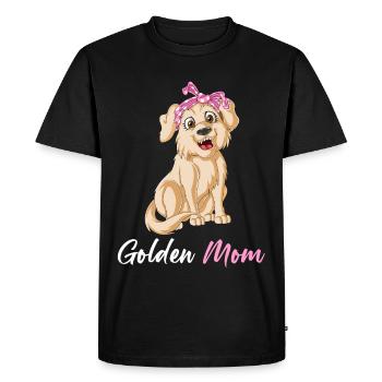 Playful Golden Retriever Mom Graphic Design - Men's Premium Organic T-Shirt - black - Front - Nico (187cm)