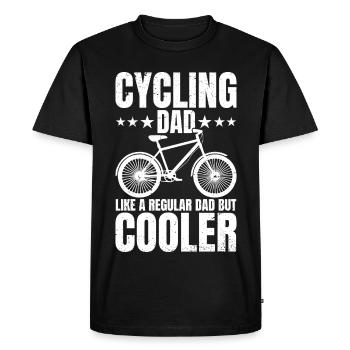 Cycling Dad Bike Rider & Cyclist Father's Day - Men's Premium Organic T-Shirt - black - Front - Nico (187cm)