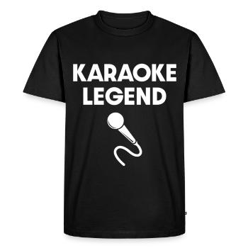 Karaoke Legend Microphone Design - Men's Premium Organic T-Shirt - black - Front - Nico (187cm)