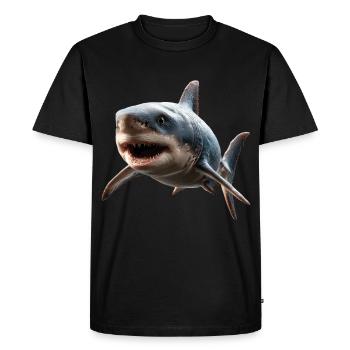requin requin tigre requin plongeur requins mignons grand requin blanc - T-shirt Premium bio Homme - noir - Devant - Nico (187cm)