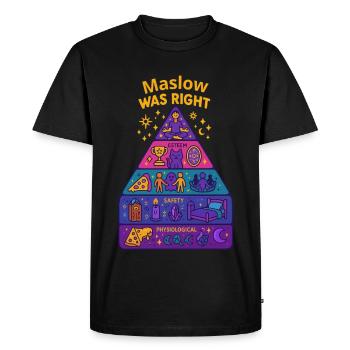 Maslow avait raison - T-shirt Premium bio Homme - noir - Devant - Nico (187cm)