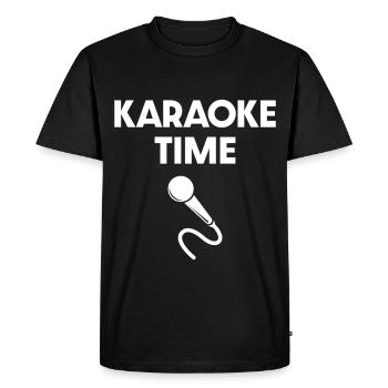 Heure du karaoké - T-shirt Premium bio Homme - noir - Devant - Nico (187cm)