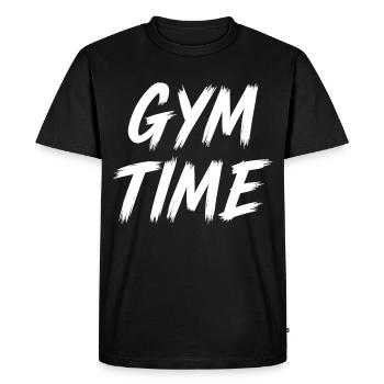 Temps de gym - T-shirt Premium bio Homme - noir - Devant - Nico (187cm)