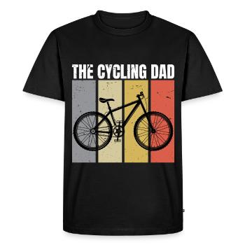 The cycling dad - Men's Premium Organic T-Shirt - black - Front - Nico (187cm)