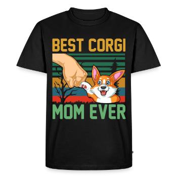 Best Corgi Mom Ever – Mother’s Day Special - Men's Premium Organic T-Shirt - black - Front - Nico (187cm)