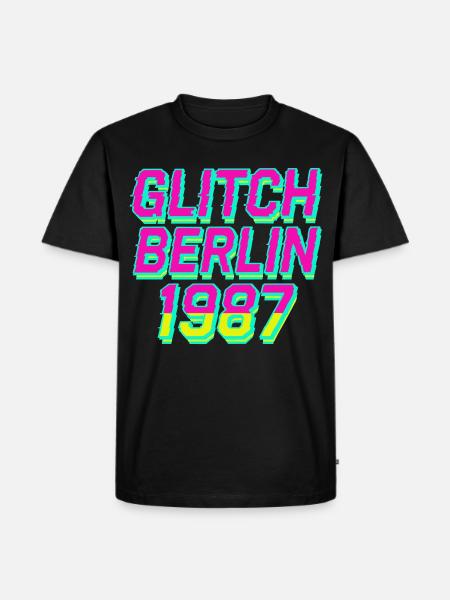 Glitch, Berlin 1987 - Men's Premium Organic T-Shirt - black