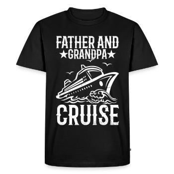 Salutations de croisière père et grand-père - T-shirt Premium bio Homme - noir - Devant - Nico (187cm)