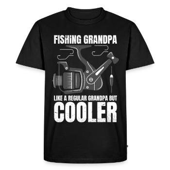 Pêche Papy Rétro Vintage - T-shirt Premium bio Homme - noir - Devant - Nico (187cm)