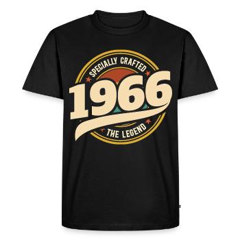 1966 Légende 60 Ans Anniversaire Homme - T-shirt Premium bio Homme - noir - Devant - Nico (187cm)