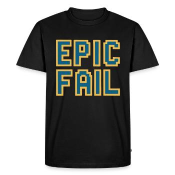 Échec épique - mème de jeu rétro 8 bits - T-shirt Premium bio Homme - noir - Devant - Nico (187cm)