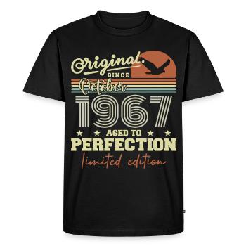 1967 Octobre 1967 anniversaire octobre 1967 - T-shirt Premium bio Homme - noir - Devant - Nico (187cm)