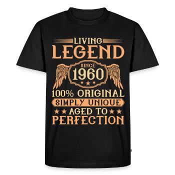 Living legend born since 1960 - 65th birthday - Men's Premium Organic T-Shirt - black - Front - Nico (187cm)