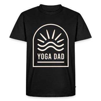 Yoga dad yogi father mindfulness teacher coach - Men's Premium Organic T-Shirt - black - Front - Nico (187cm)