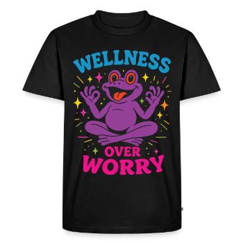 Le bien-être plutôt que l’inquiétude Affirmation de la pleine conscience - T-shirt Premium bio Homme - noir - Devant - Nico (187cm)