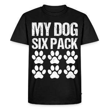 my dog six pack - Men's Premium Organic T-Shirt - black - Front - Nico (187cm)