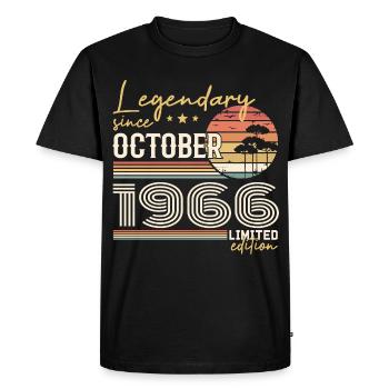 Cadeau Octobre 1966 - Génial Depuis Octobre 1966 - T-shirt Premium bio Homme - noir - Devant - Nico (187cm)