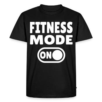 Fitness Mode On for athletes - Men's Premium Organic T-Shirt - black - Front - Nico (187cm)