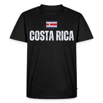 J’aime le Costa Rica, le drapeau du Costa Rica - T-shirt Premium bio Homme - noir - Devant - Nico (187cm)