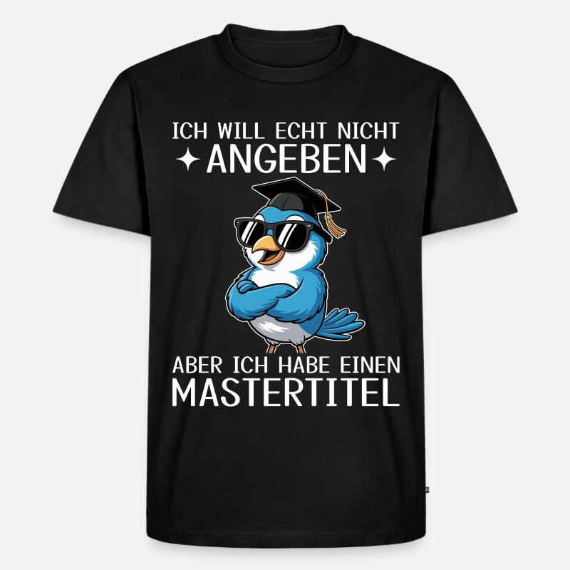 Master Abschluss geschafft - Mastertitel - Männer Premium Bio T-Shirt - Schwarz