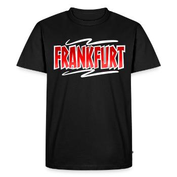 Francfort - T-shirt Premium bio Homme - noir - Devant - Nico (187cm)