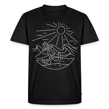 Ancre - T-shirt Premium bio Homme - noir - Devant - Nico (187cm)