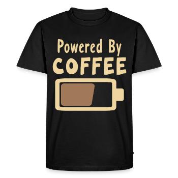 Coffee love motif on clothing - Men's Premium Organic T-Shirt - black - Front - Nico (187cm)