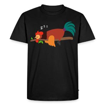 Rooster pajamas chicken pajamas sleepshirt gift - Men's Premium Organic T-Shirt - black - Front - Nico (187cm)