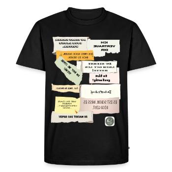 Votre dose quotidienne de motivation... dans le miroir - T-shirt Premium bio Homme - noir - Devant - Nico (187cm)
