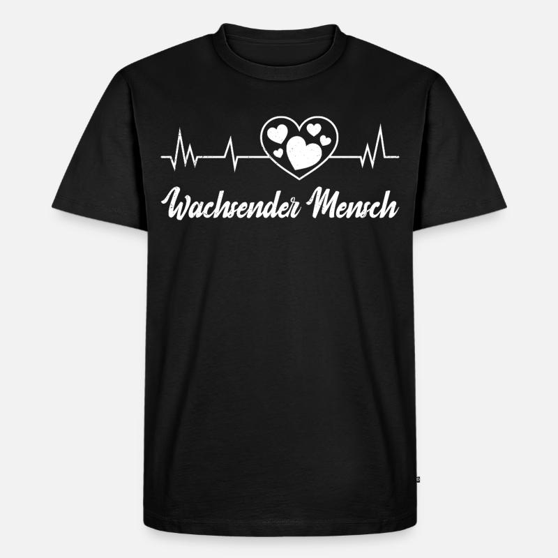 Werdende Mutter WACHSENDER MENSCH Lustig - Männer Premium Bio T-Shirt - Schwarz