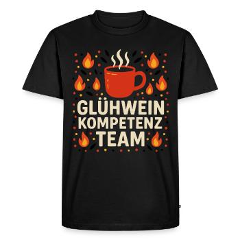 Mulled wine competence team - Men's Premium Organic T-Shirt - black - Front - Nico (187cm)