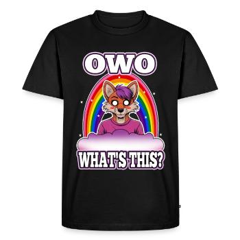 OwO Qu’est-ce que c’est ? - T-shirt Premium bio Homme - noir - Devant - Nico (187cm)