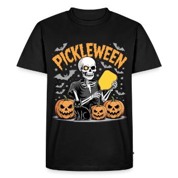 Pickleween Joueur de Pickleball Drôle Halloween - T-shirt Premium bio Homme - noir - Devant - Nico (187cm)