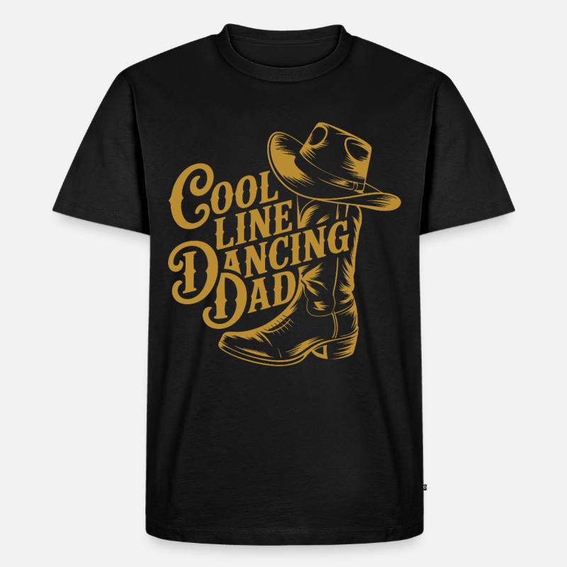 Line dance dad cool dancing dad - Men's Premium Organic T-Shirt - black