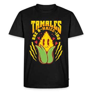 Les tamales sont un vrai délice - T-shirt Premium bio Homme - noir - Devant - Nico (187cm)