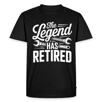 The Legend Has Finished Work Mechanic Retirement - Men's Premium Organic T-Shirt - black - Front - Nico (187cm)