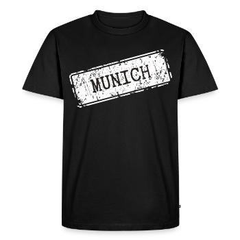 Munich - T-shirt Premium bio Homme - noir - Devant - Nico (187cm)
