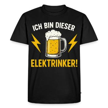 Electrician - Men's Premium Organic T-Shirt - black - Front - Nico (187cm)
